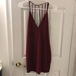 Maroon bodycon dress